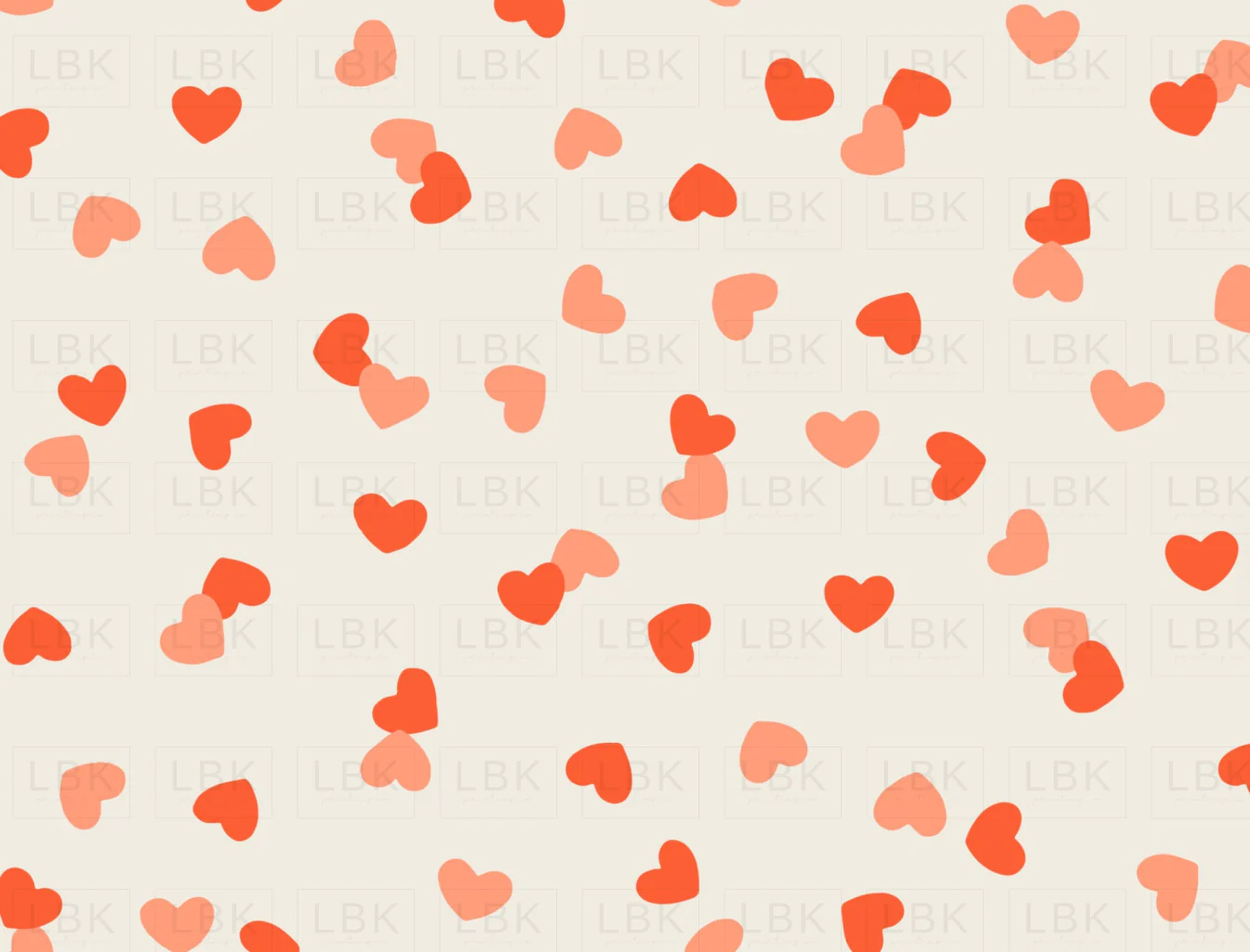 Little Valentine Confetti Hearts on Vanilla