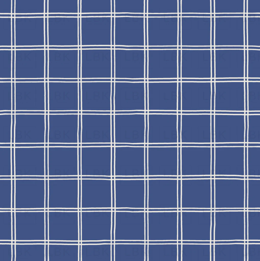 Little Valentine Minimal Grid in Ultramarine Blue