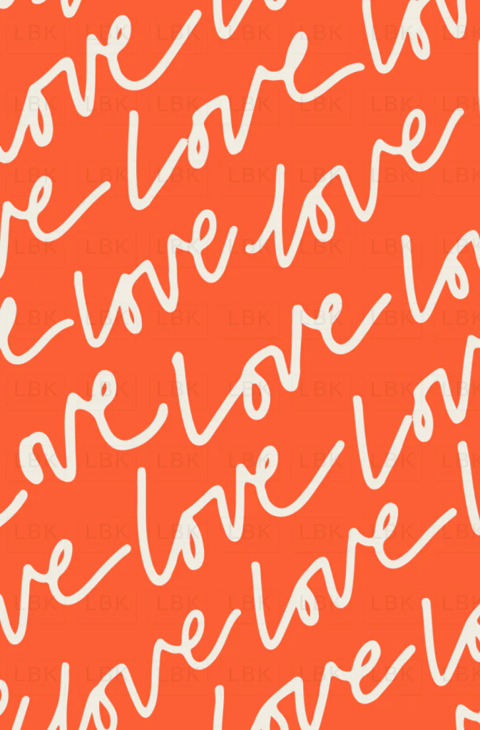 Little Valentine Words of Love on Rouge Red