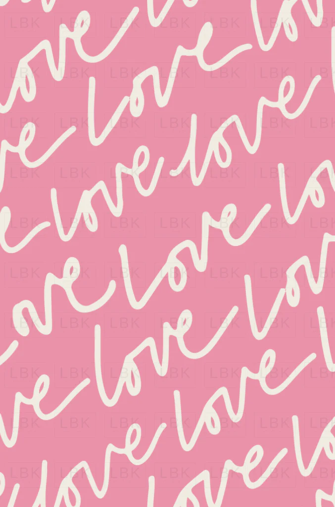 Little Valentine Words of Love on Mauve Pink