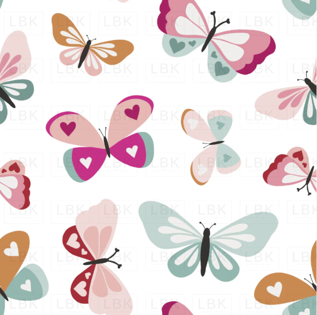 Love Doodles Butterflies Multicolor