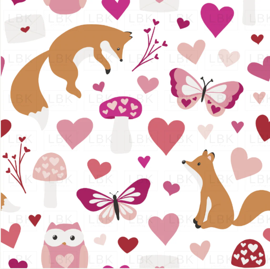 Love Doodles Foxes White