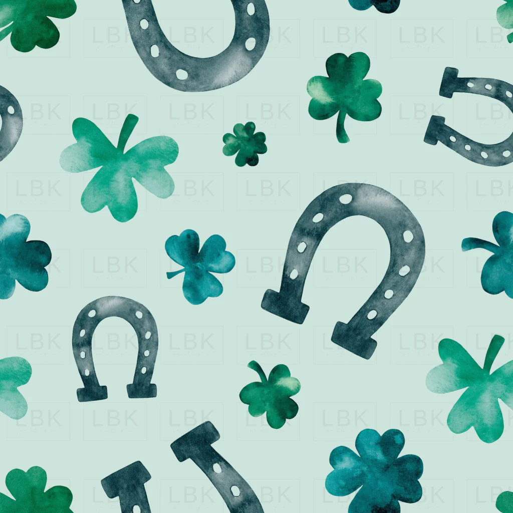 Lucky Day Horseshoes on Blue