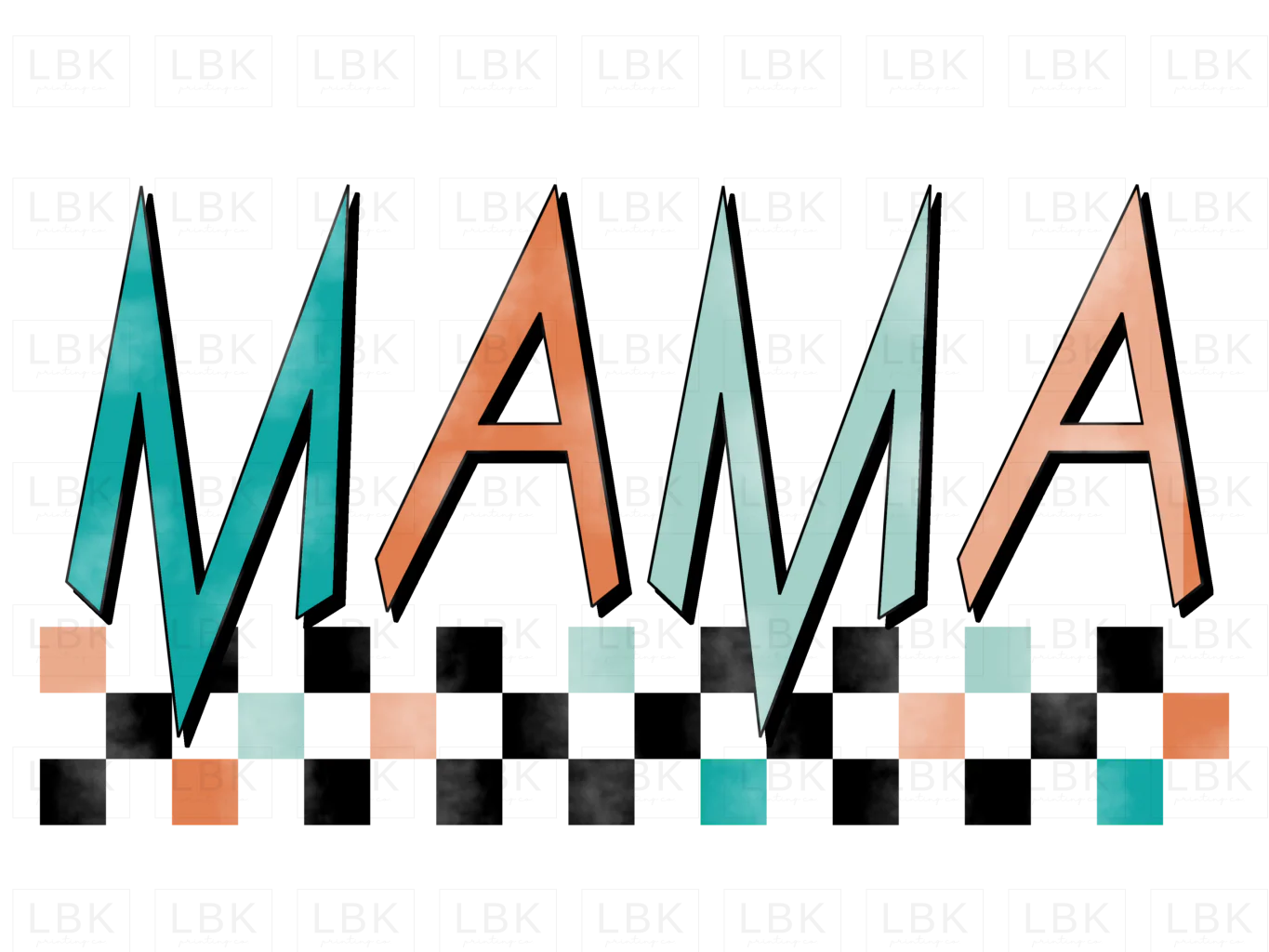 Mama - Pastel Checkered- DTF
