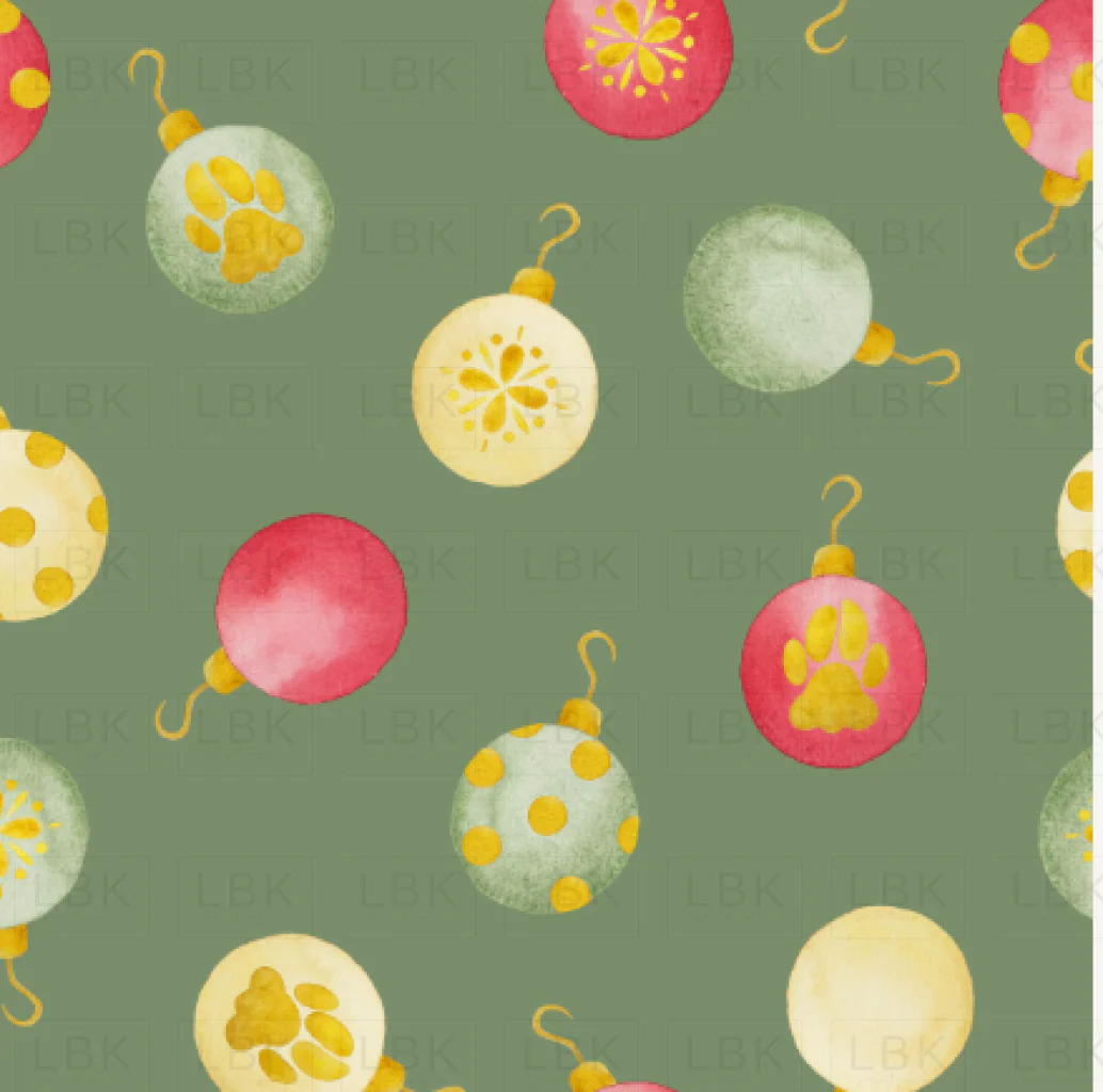 Meowy Christmas ornaments green