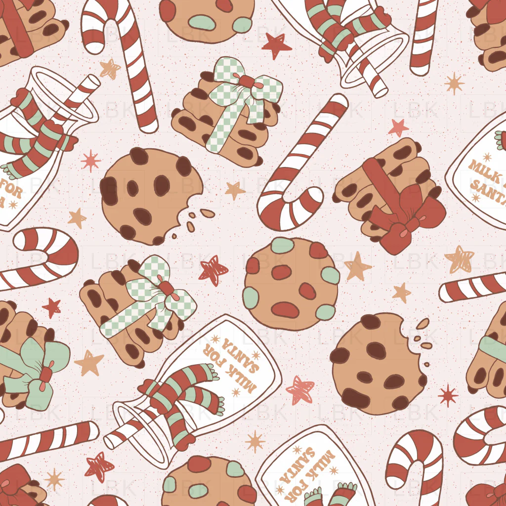 Milk for Santa pattern boho
