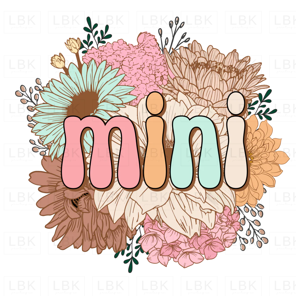 Mini - Pastel Flowers- DTF