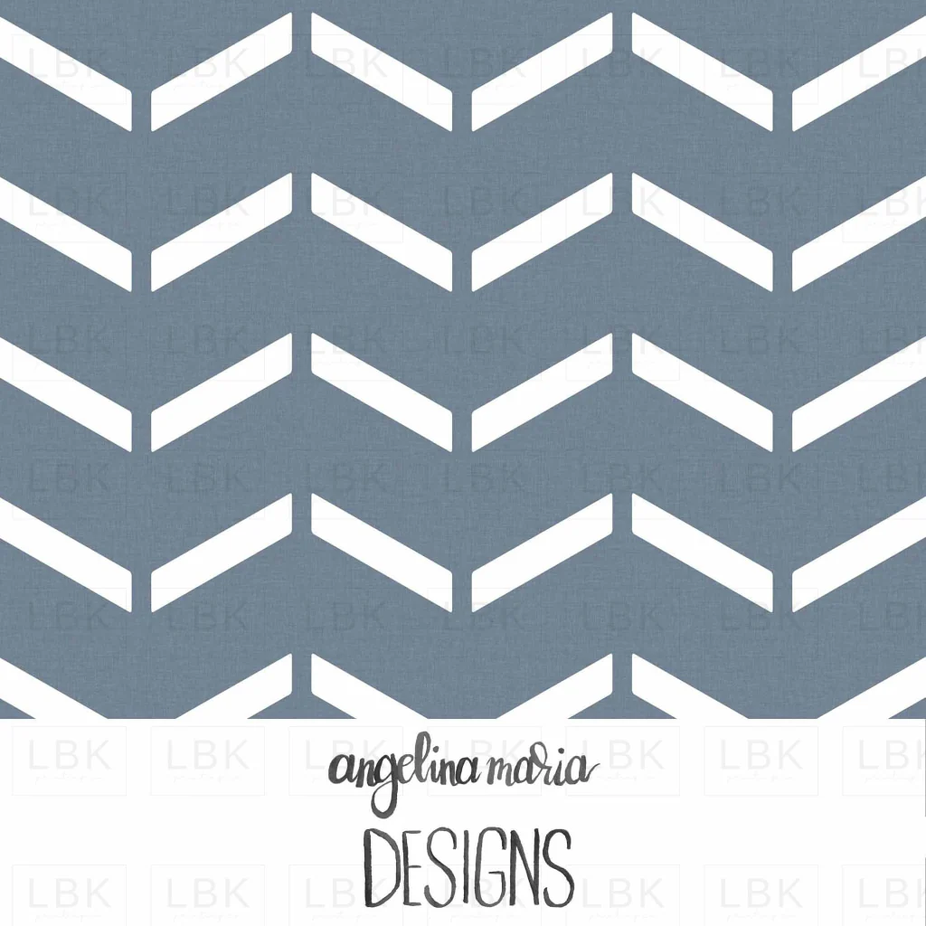 misty blue chevron