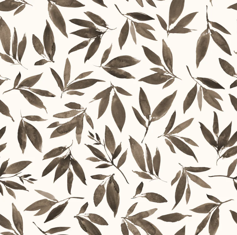 Mocha Vintage Painted Leaves