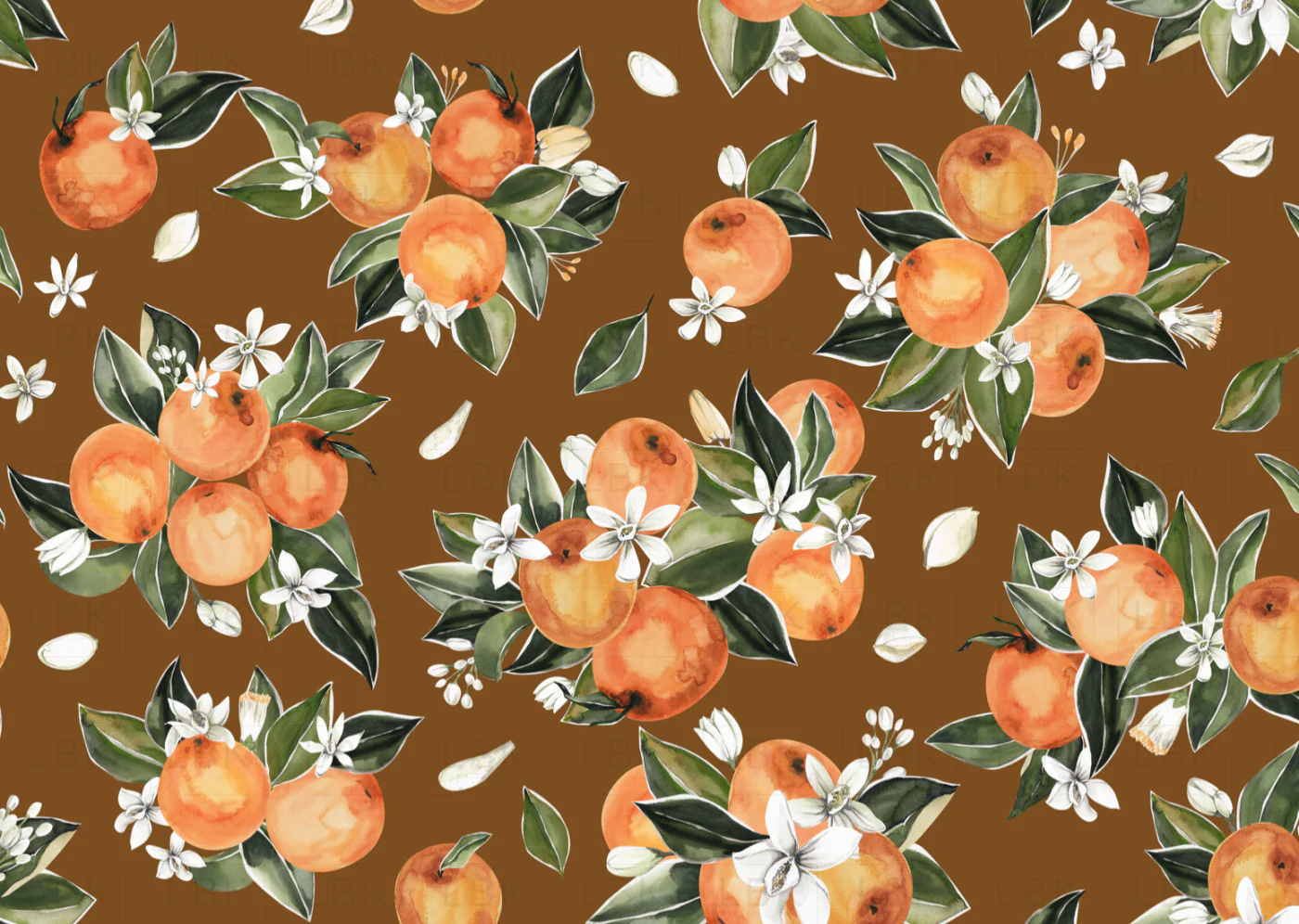 Orange Blossoms on Copper