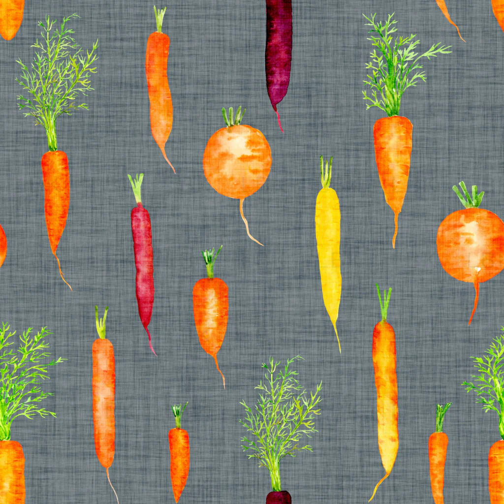Organic Carrots on Slate Gray
