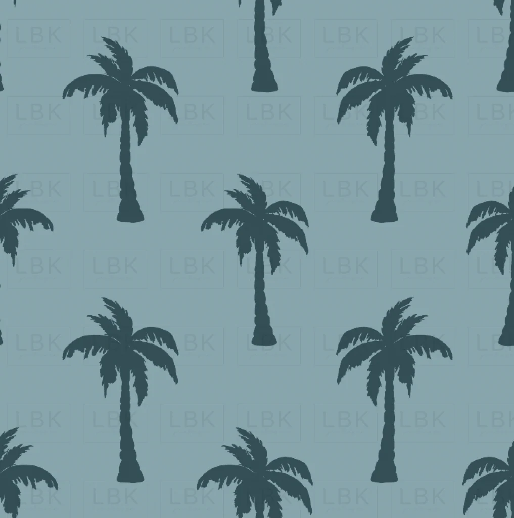 Palm Tree Silhouette Blue