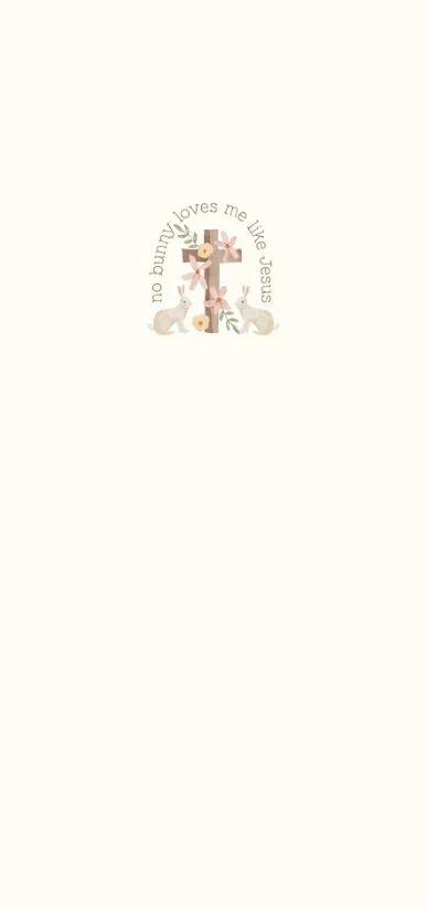 Panel-No bunny loves me like Jesus- Cream