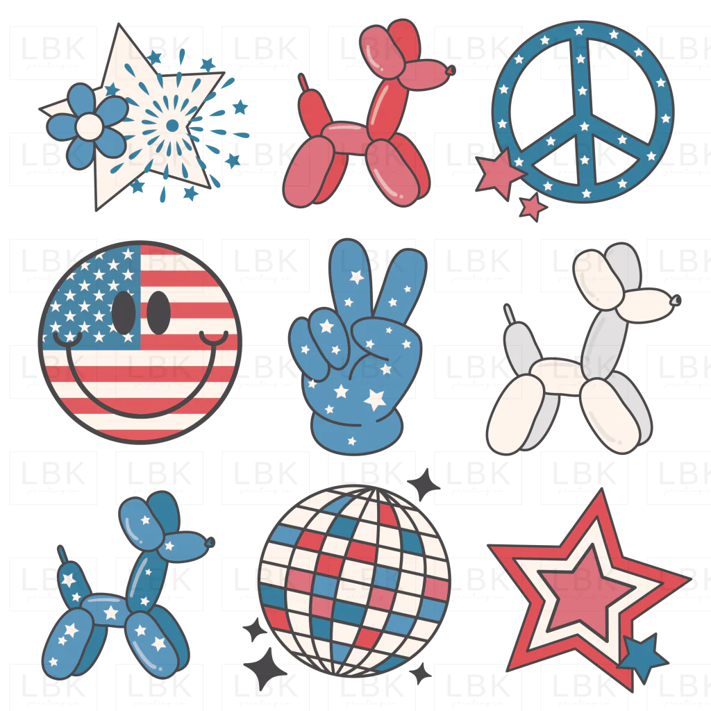 Patriotic Icons- DTF