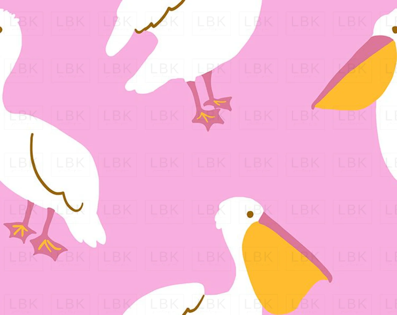 Pelicans in Pink