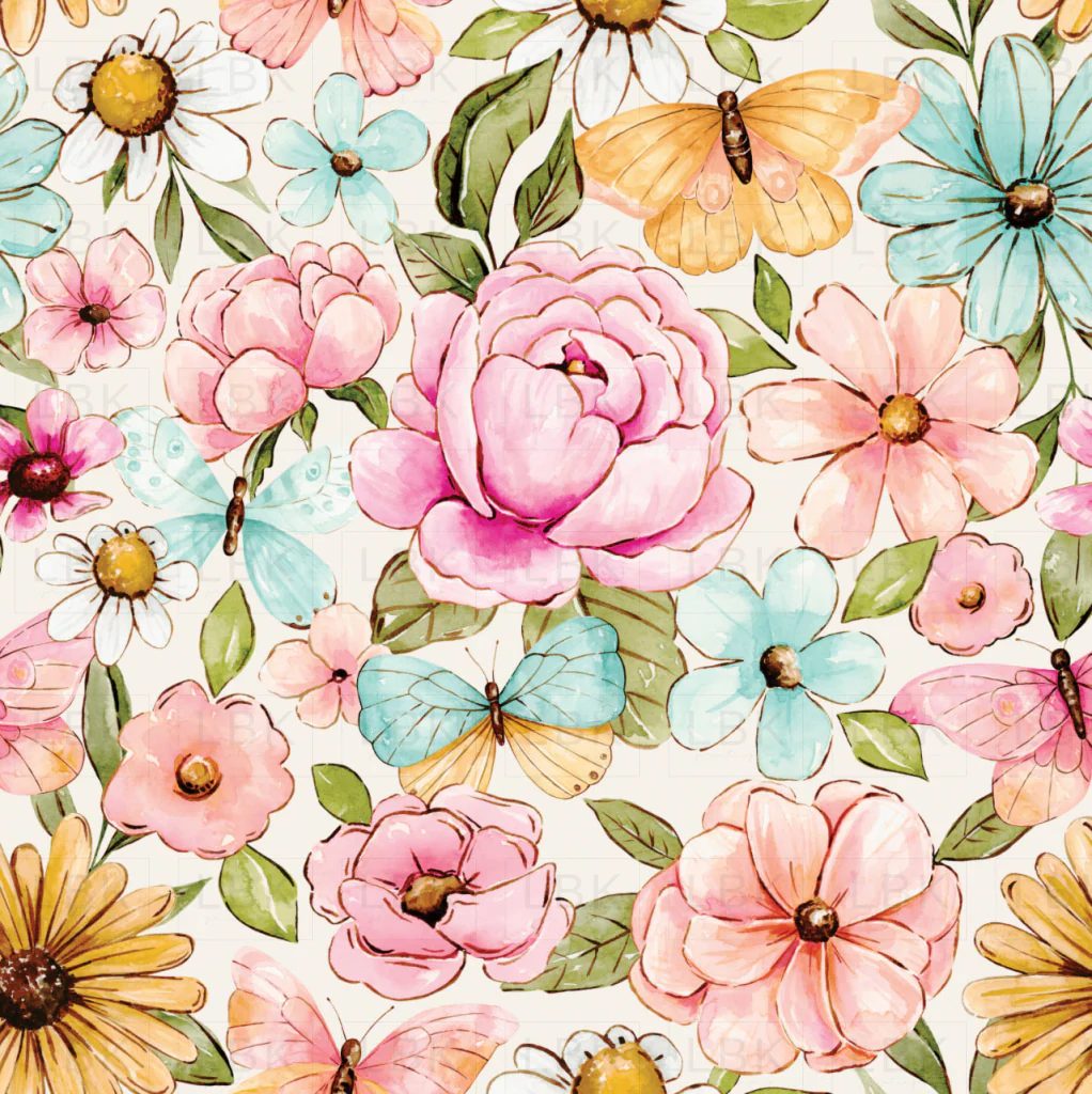 Penelope Butterfly Floral Cream