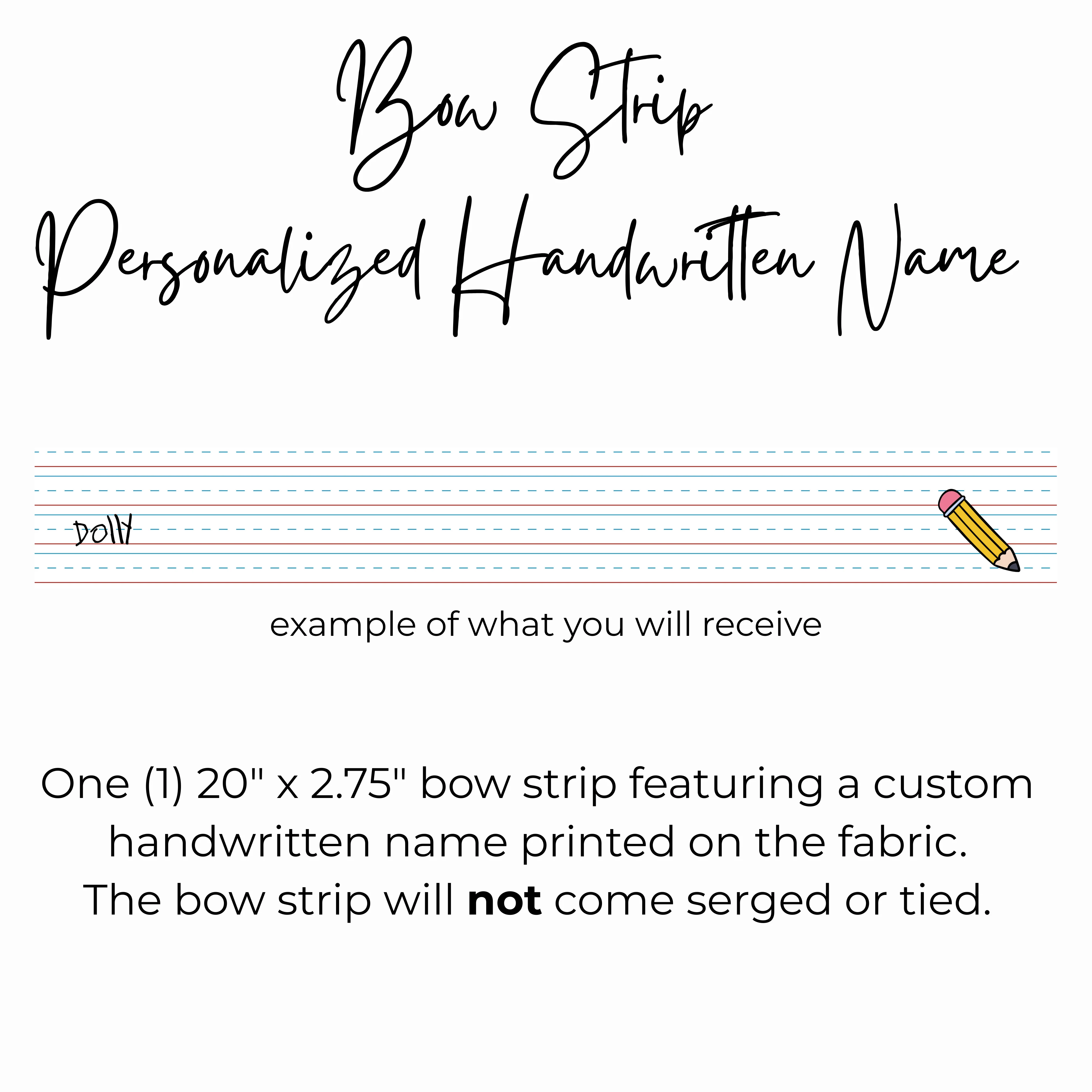 Bow Strip Personalized Name Bow