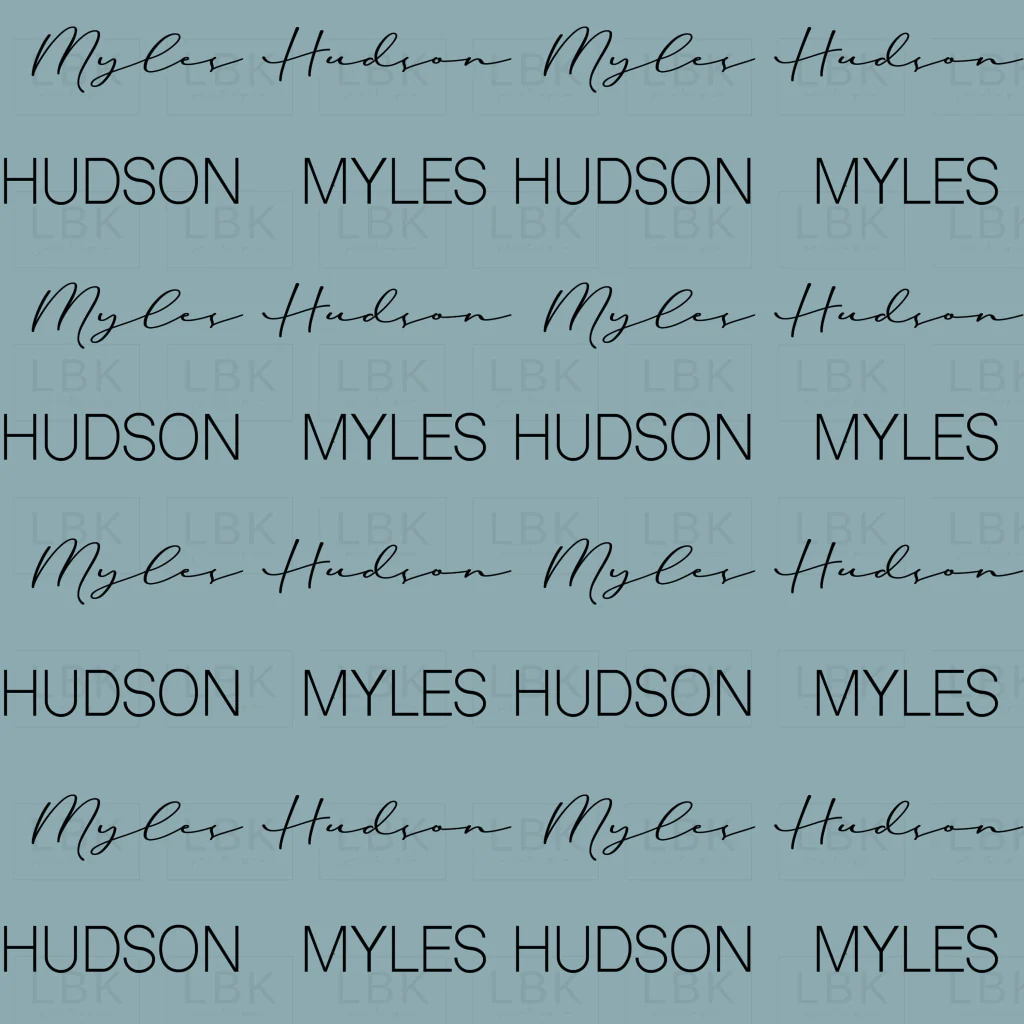 Personalized Name Fabric Option #2