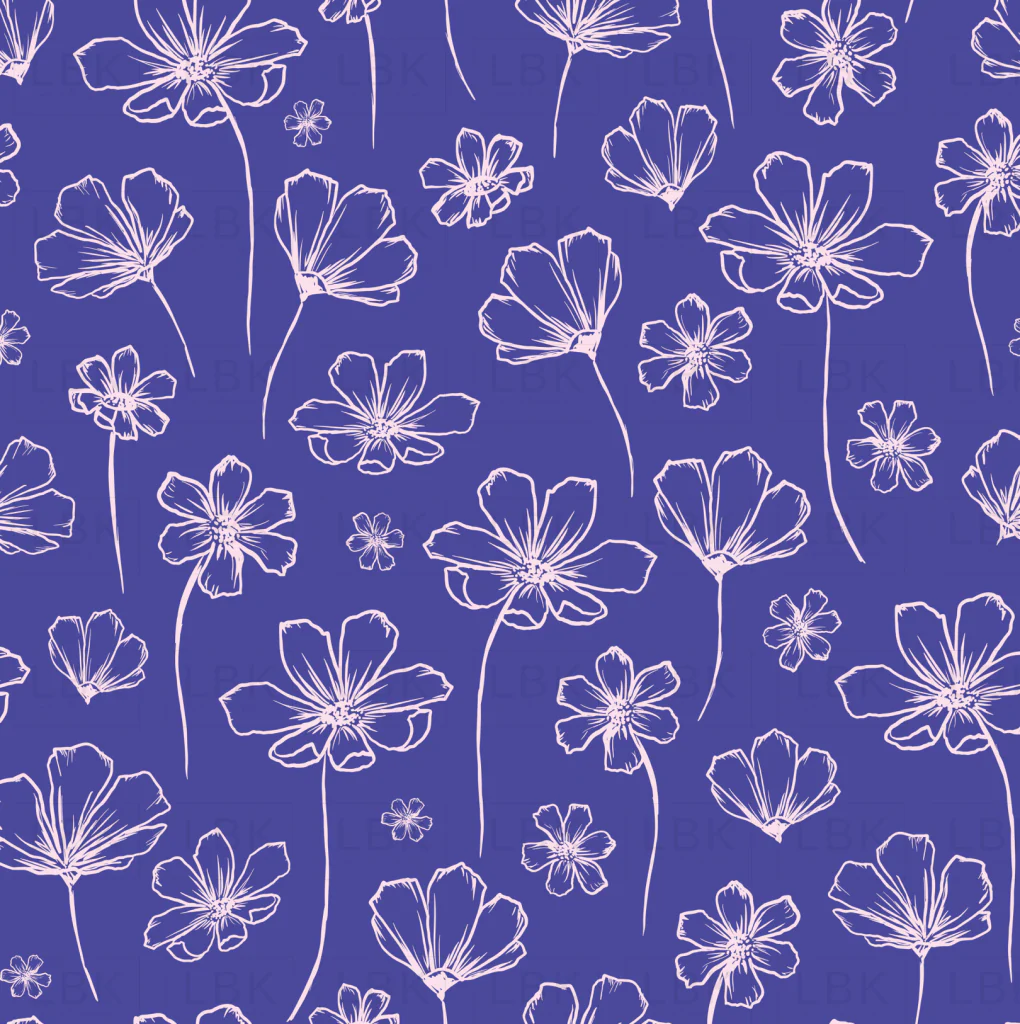 Pick Me Up Florals on blue
