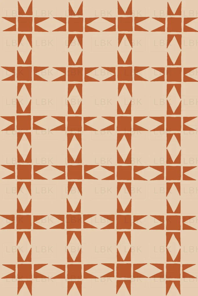 Pieced Christmas Stars in Rust red