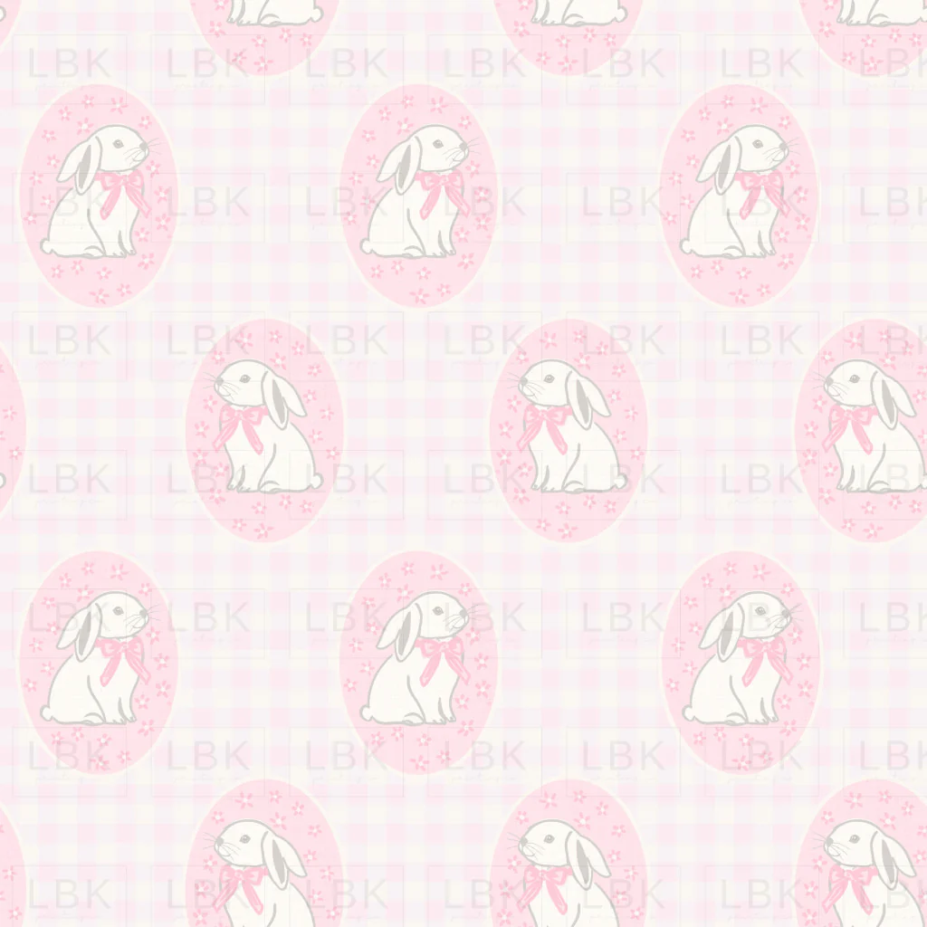Pink BUnny Gingham