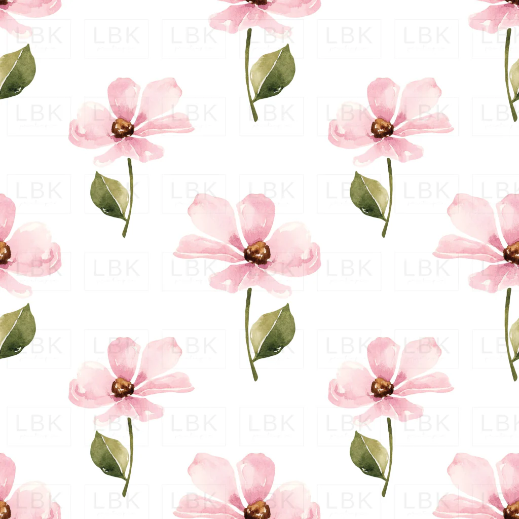 Pink Flowers White