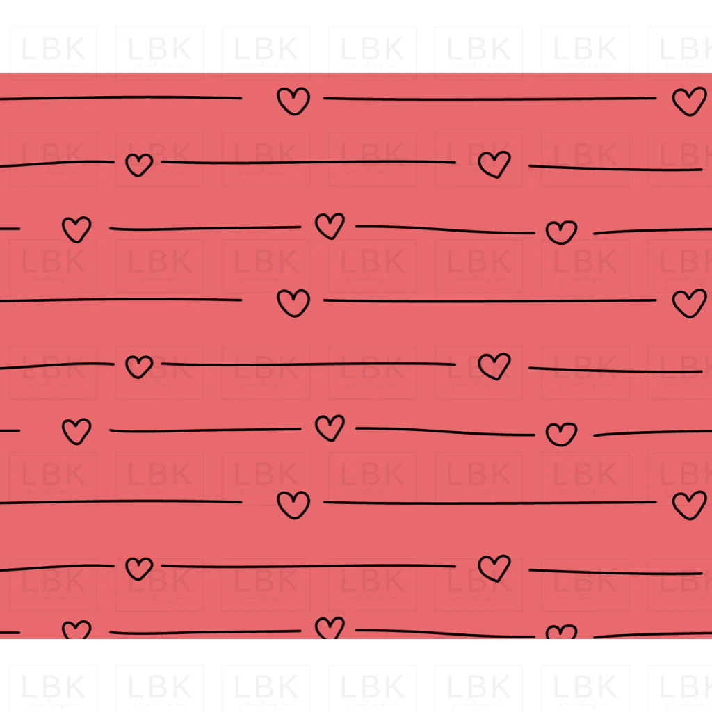 pink heart lines