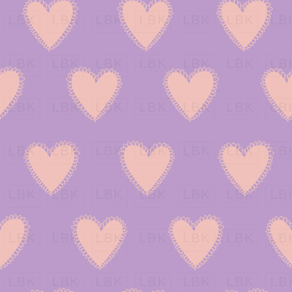 Pink Hearts on Purple XOXO