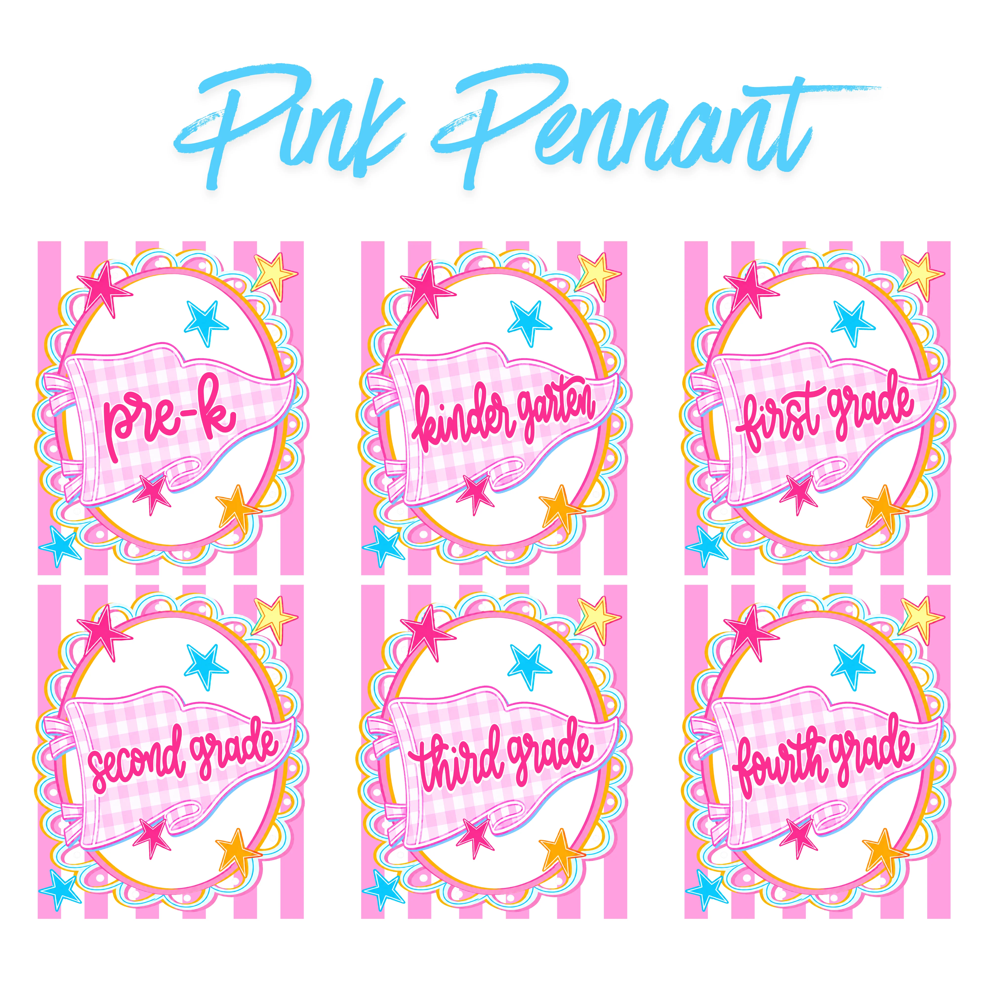 Pink Pennants Grades T-Shirt (no discount codes allowed) - Image 3