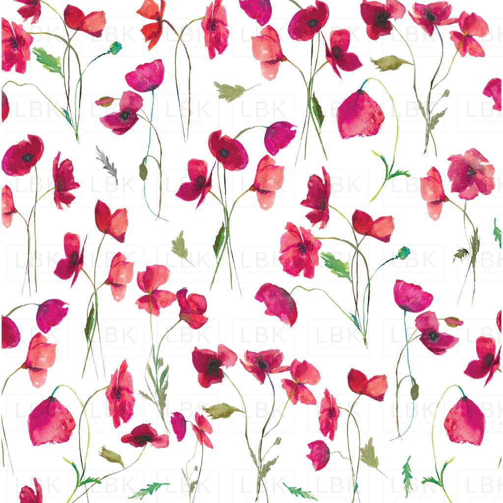 Pink Watercolor Poppies