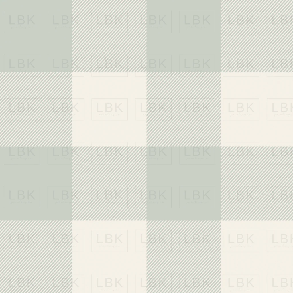Plaid Blue Cream