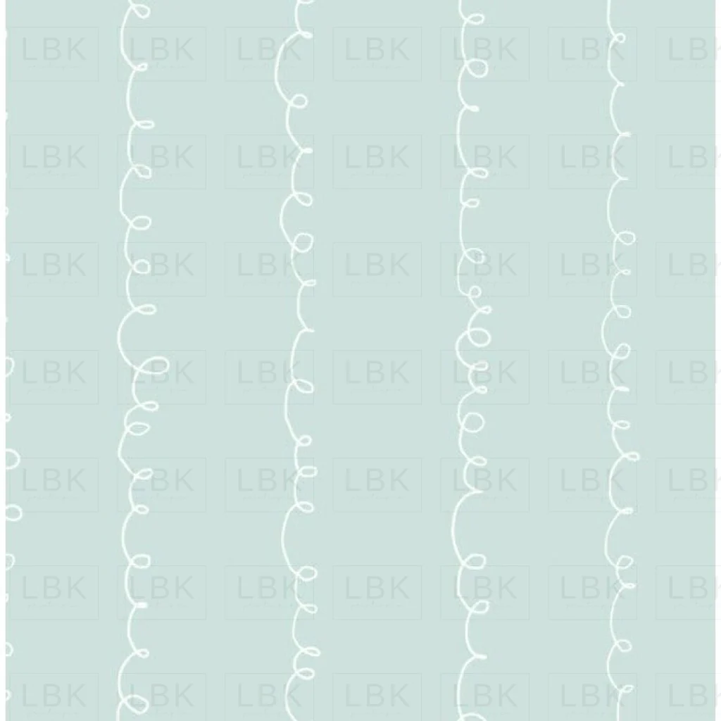 Playful Spring Doodle Swirls (Blue Green)
