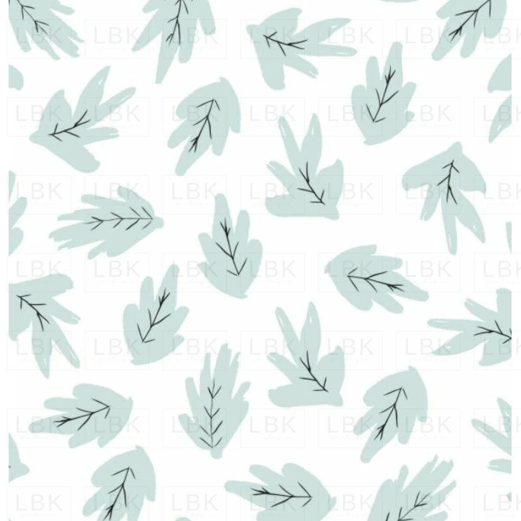 Playful Spring Floral Leaves ( Bluegreen)