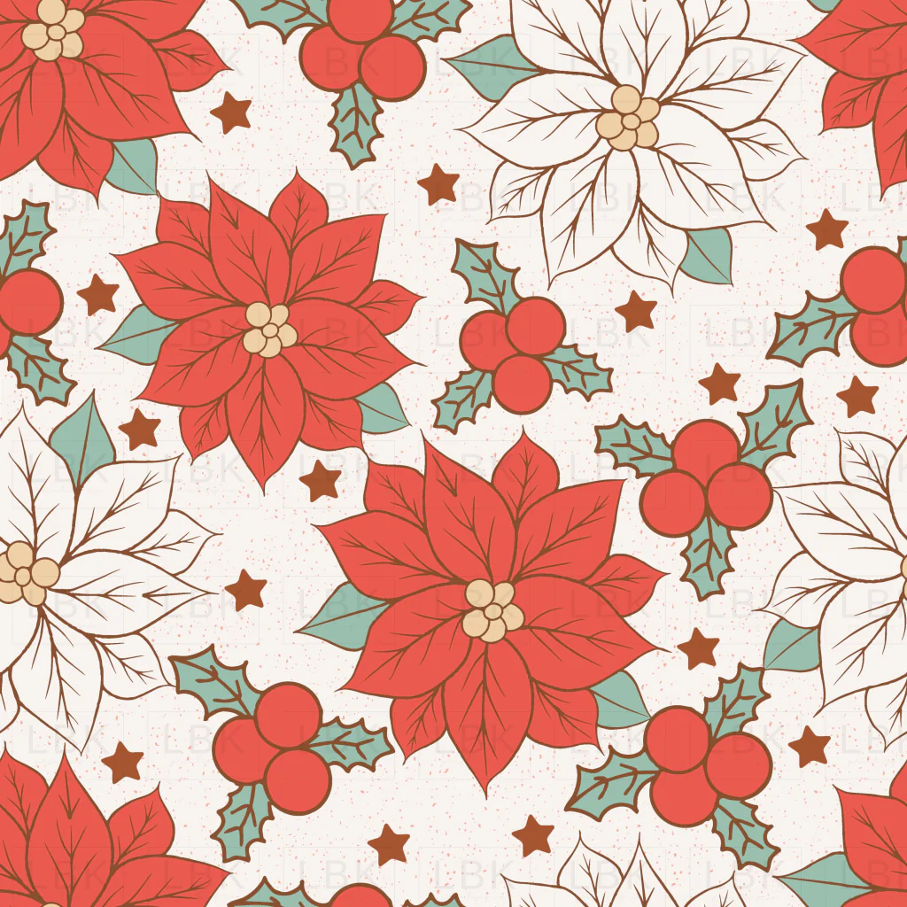 Poinsetta White pattern