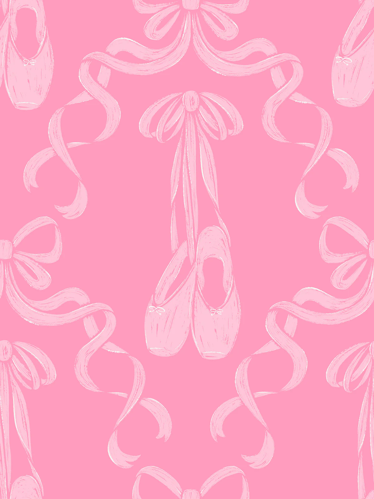 Pointe Shoe Ribbons Carnation Pink and Flushing Pink