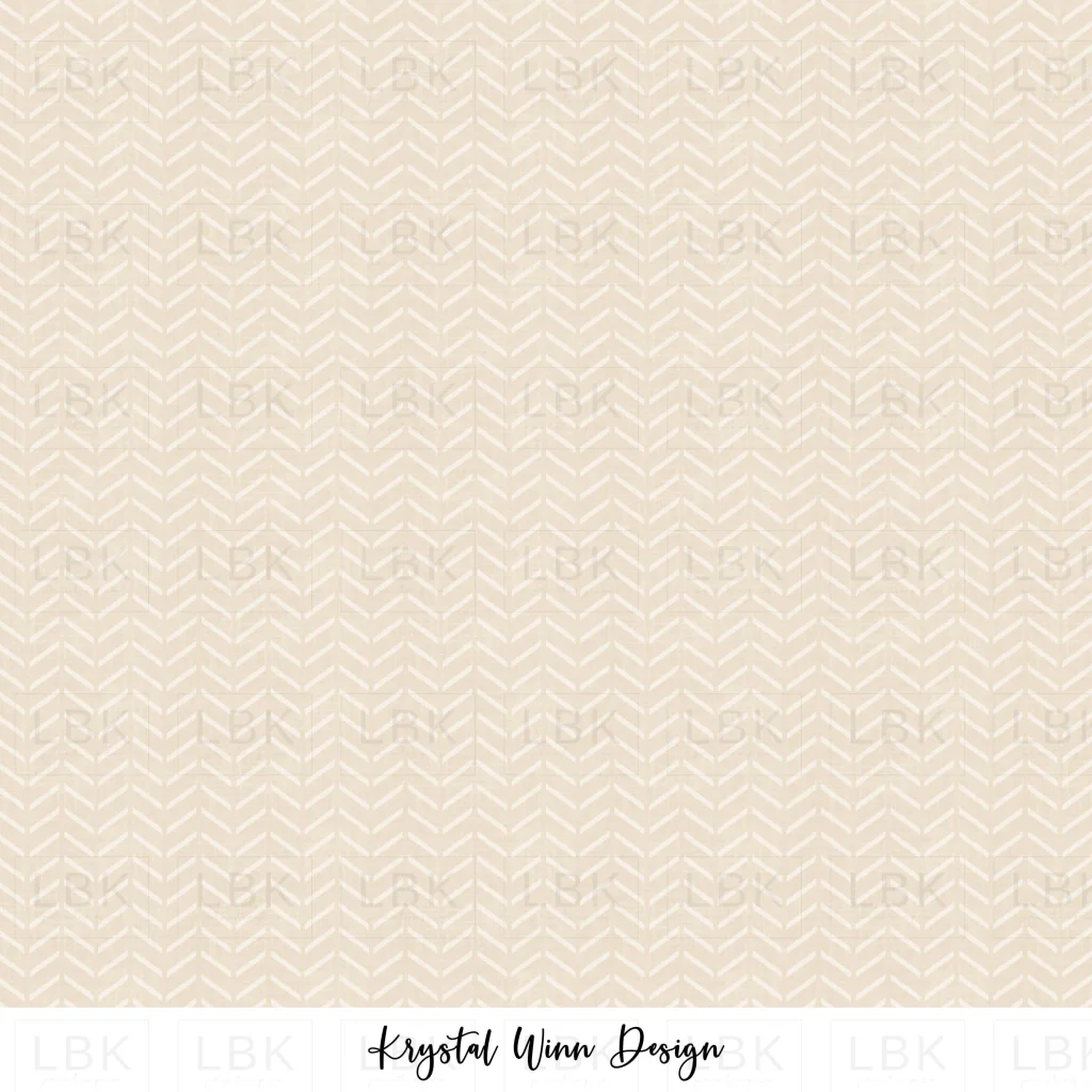 Ponies + Peonies Chevron Cream