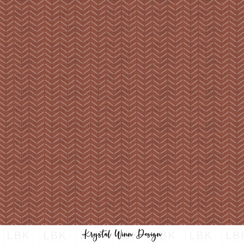 Ponies + Peonies Chevron Rust
