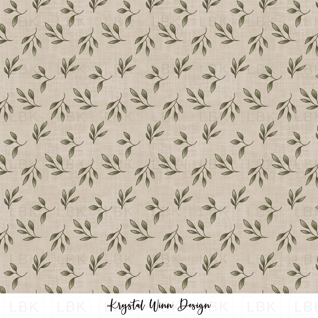 Ponies + Peonies Leaf Grey