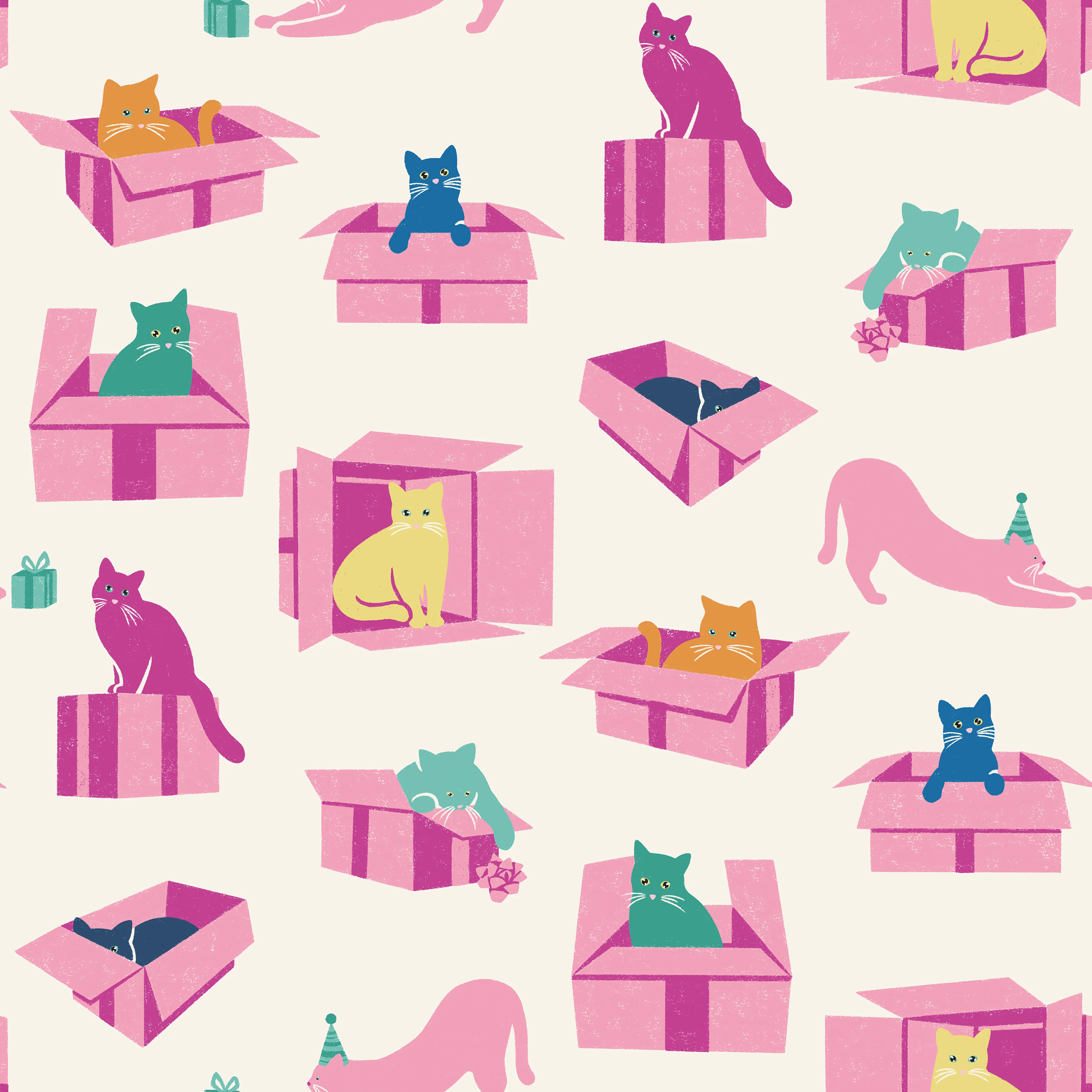 Present Cats Multicolor