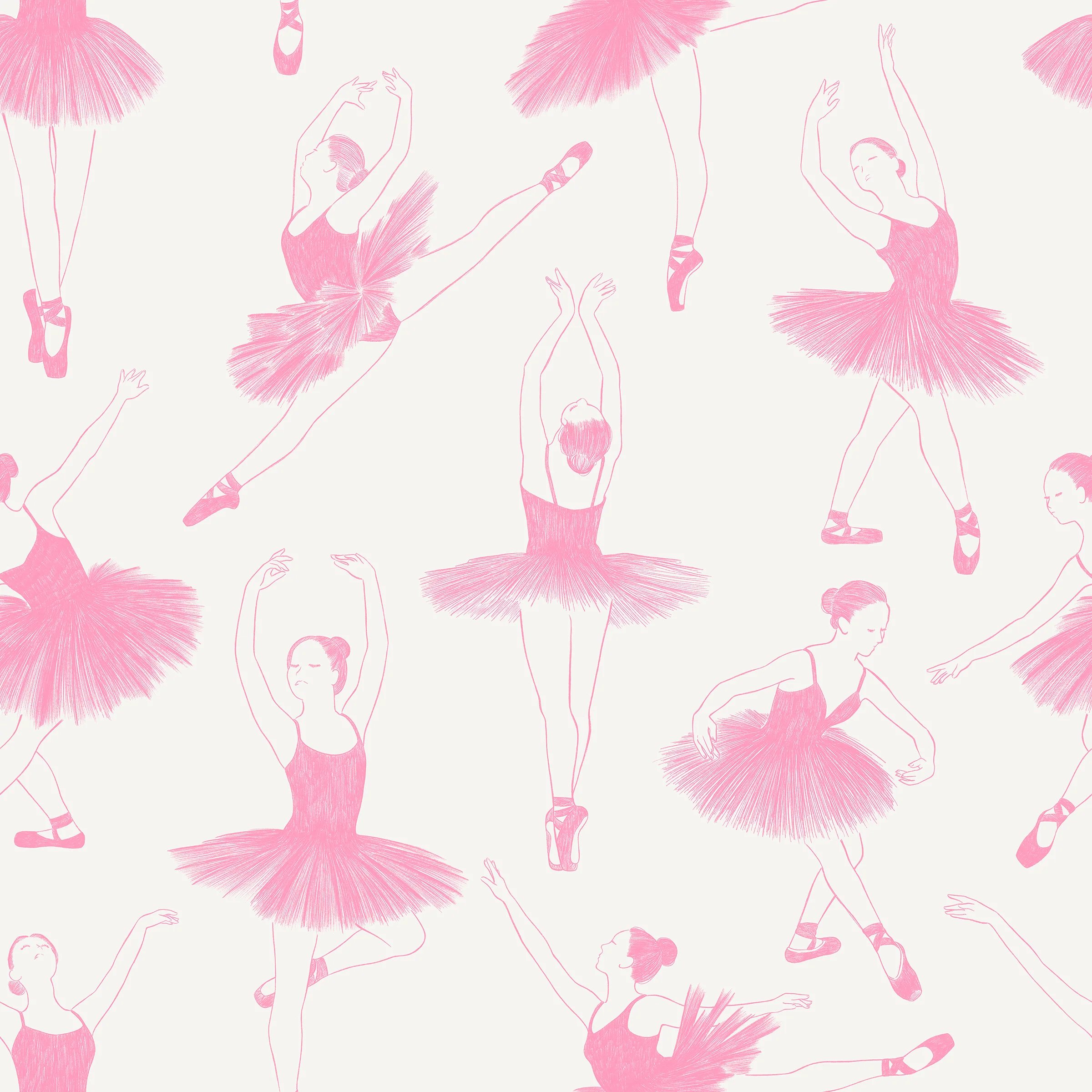 Prima Ballerina Sketches Creamy White