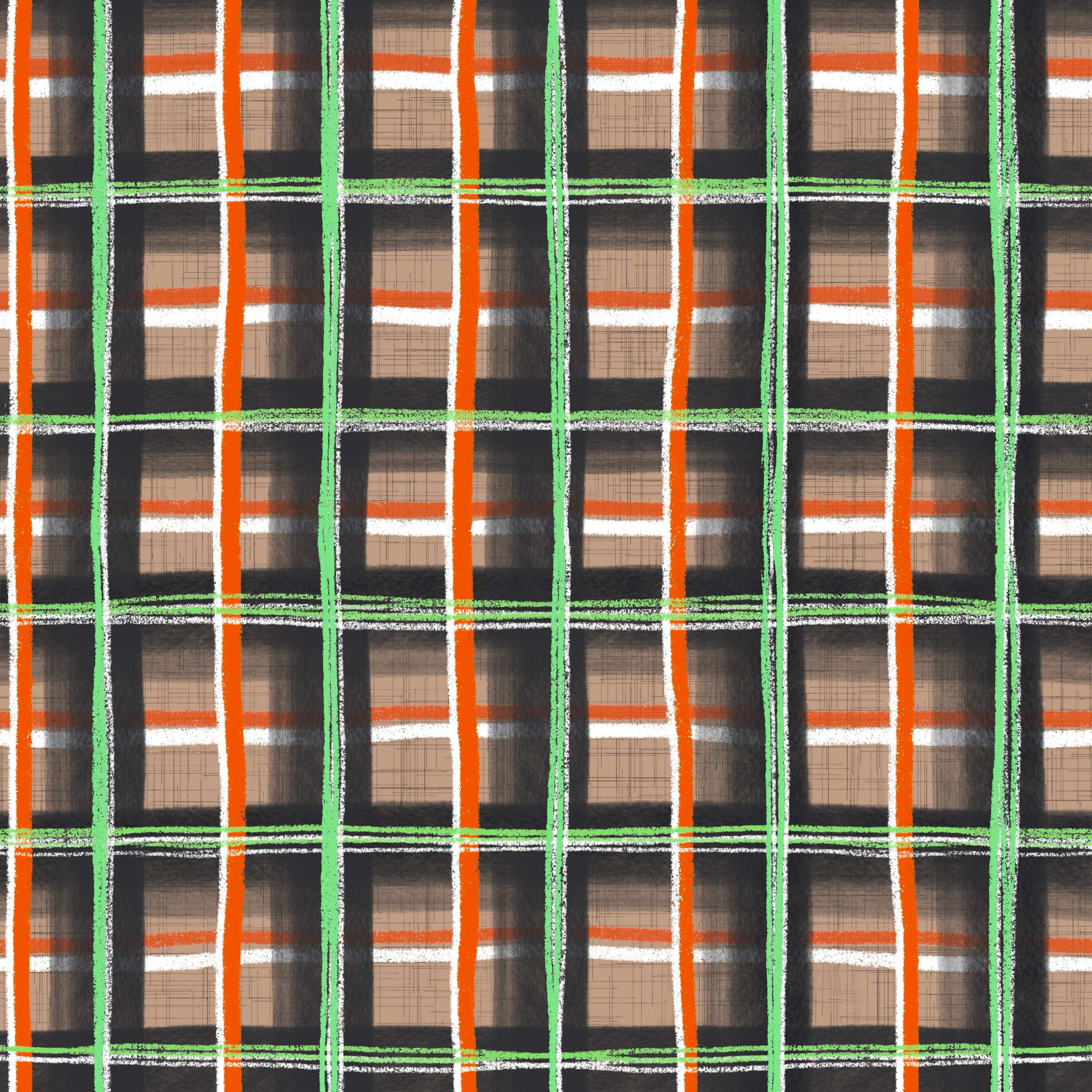 Pumpkin patch plaid - harvest paper