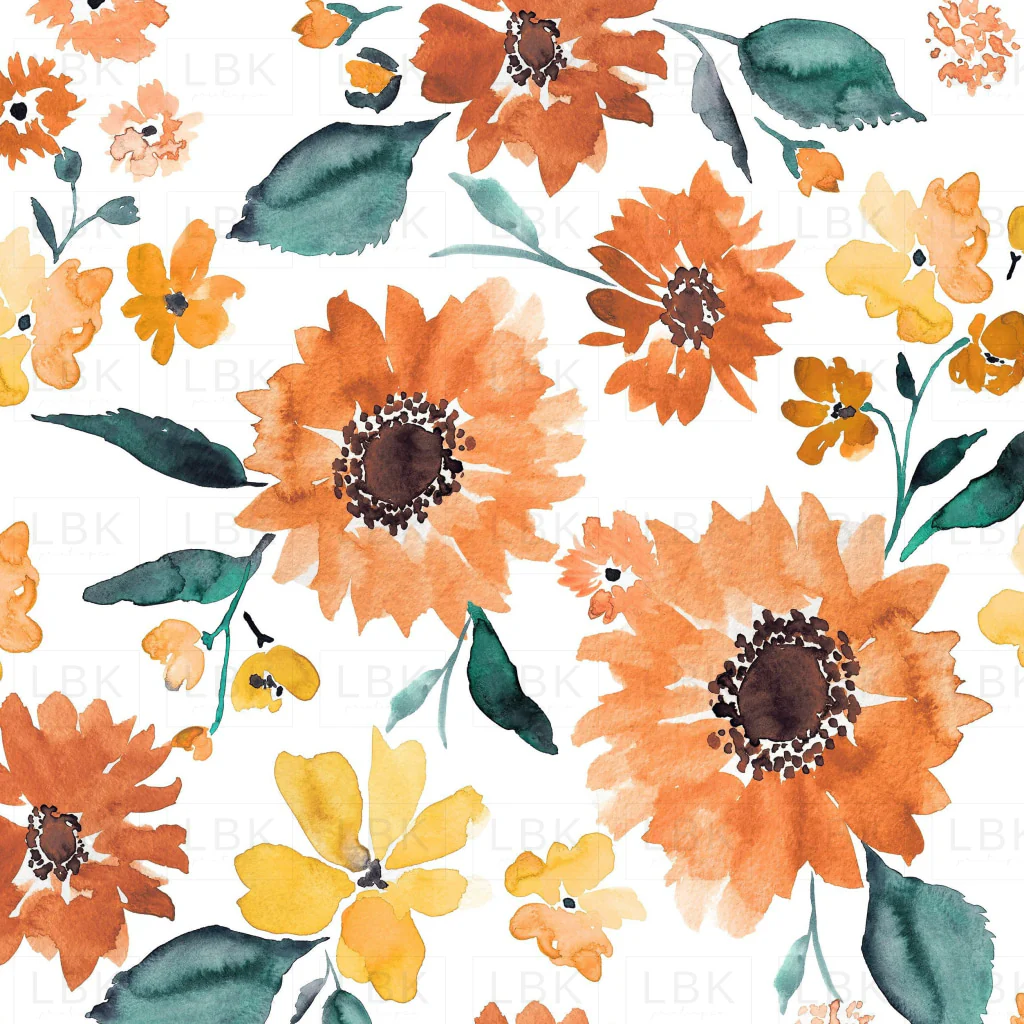 Pumpkin spice sunflowers white