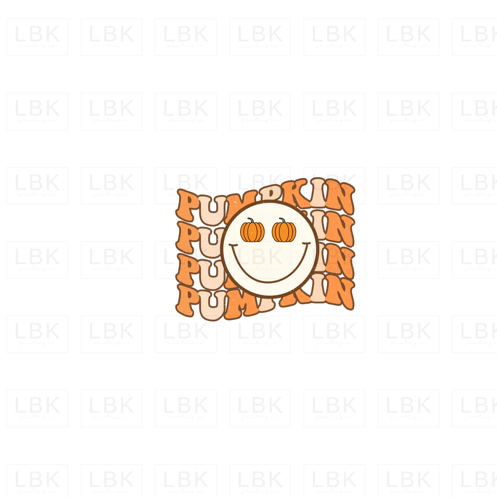 Pumpkin - Wave with Smiley- DTF