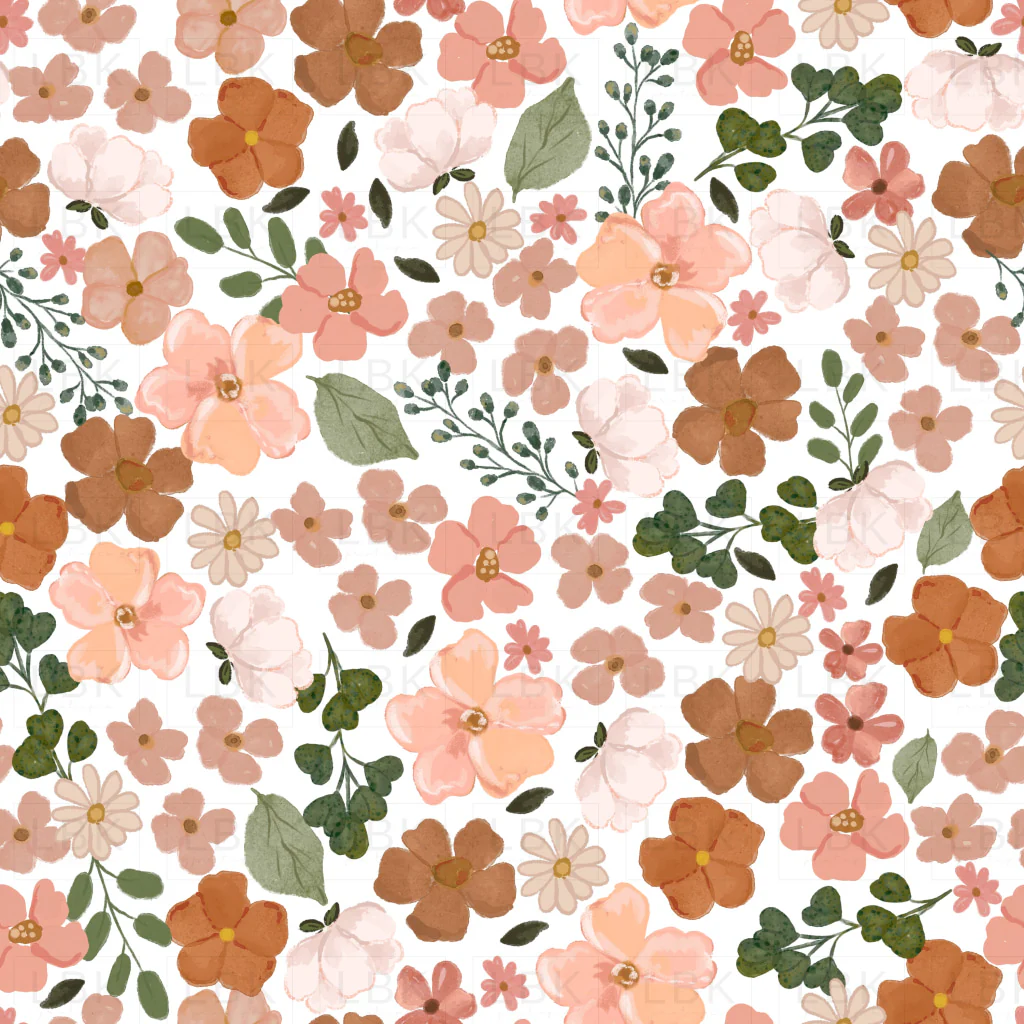Pumpkins Floral White