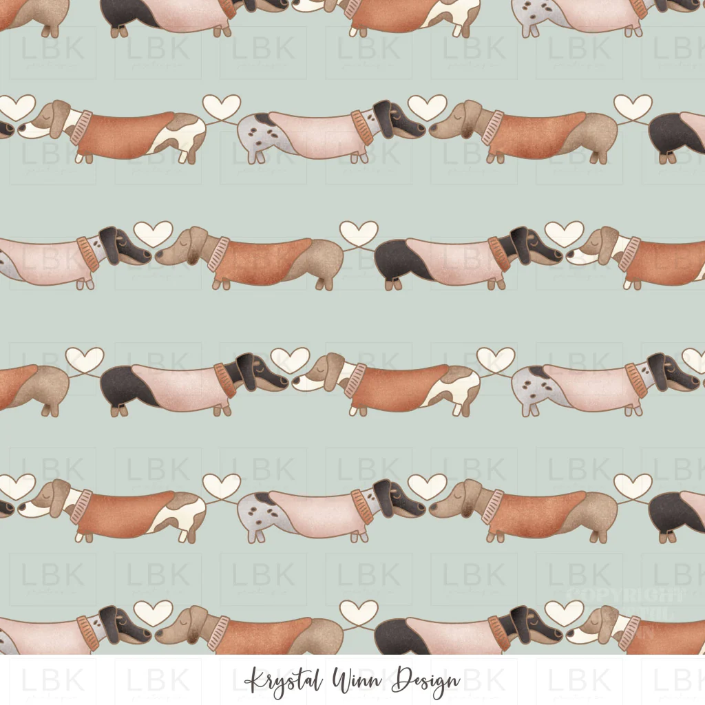 Puppy love Dachshunds Mint