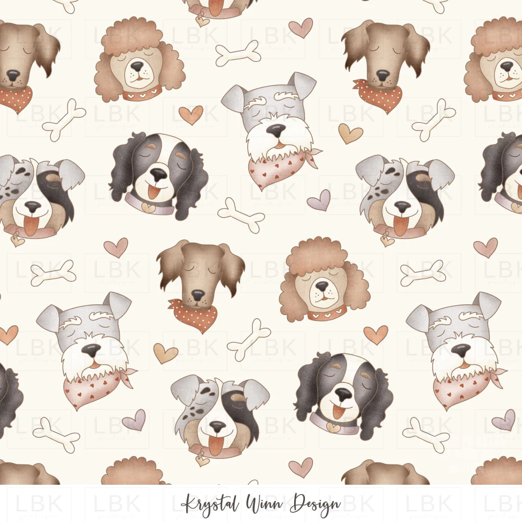 Puppy Love Doggies white