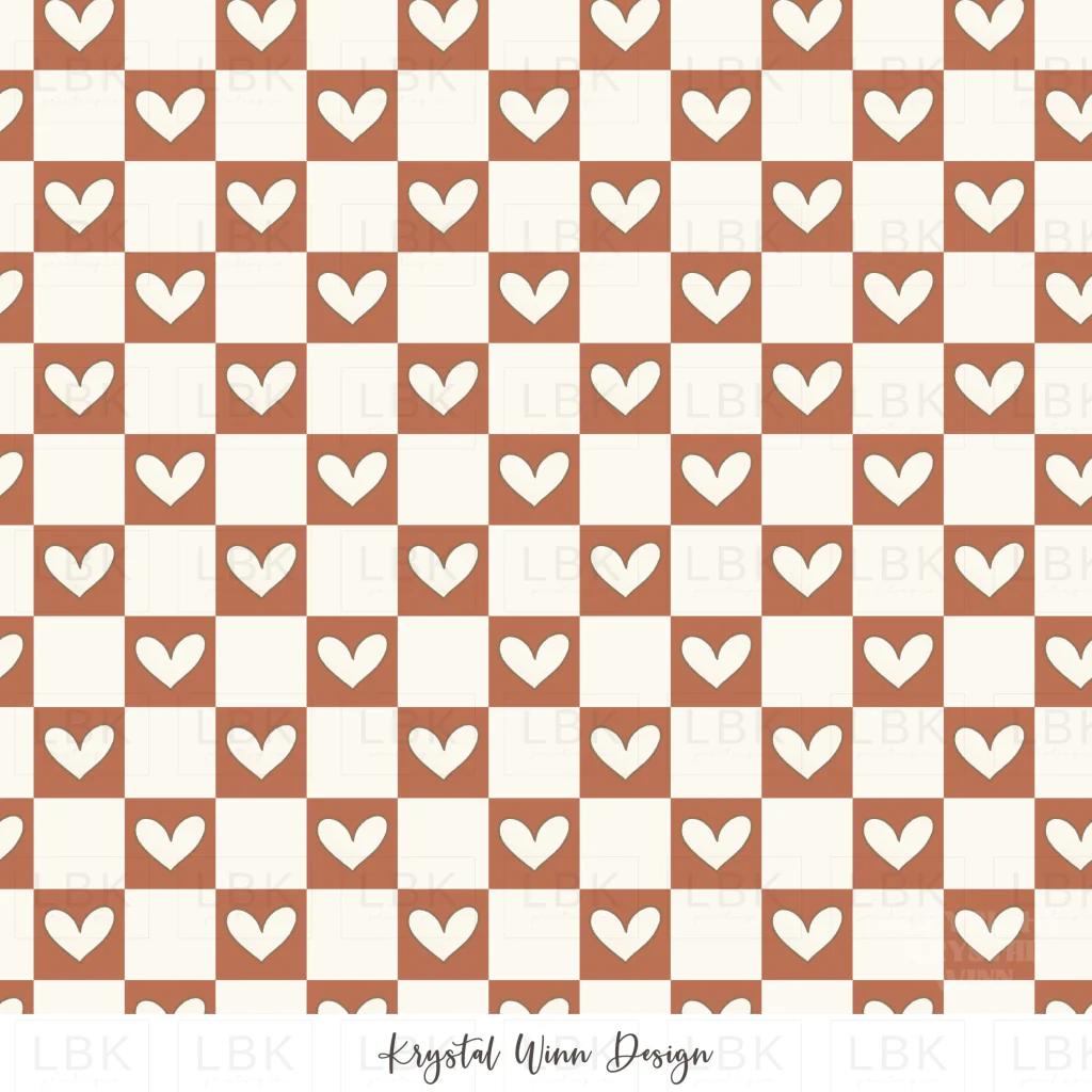 puppy love heart check red