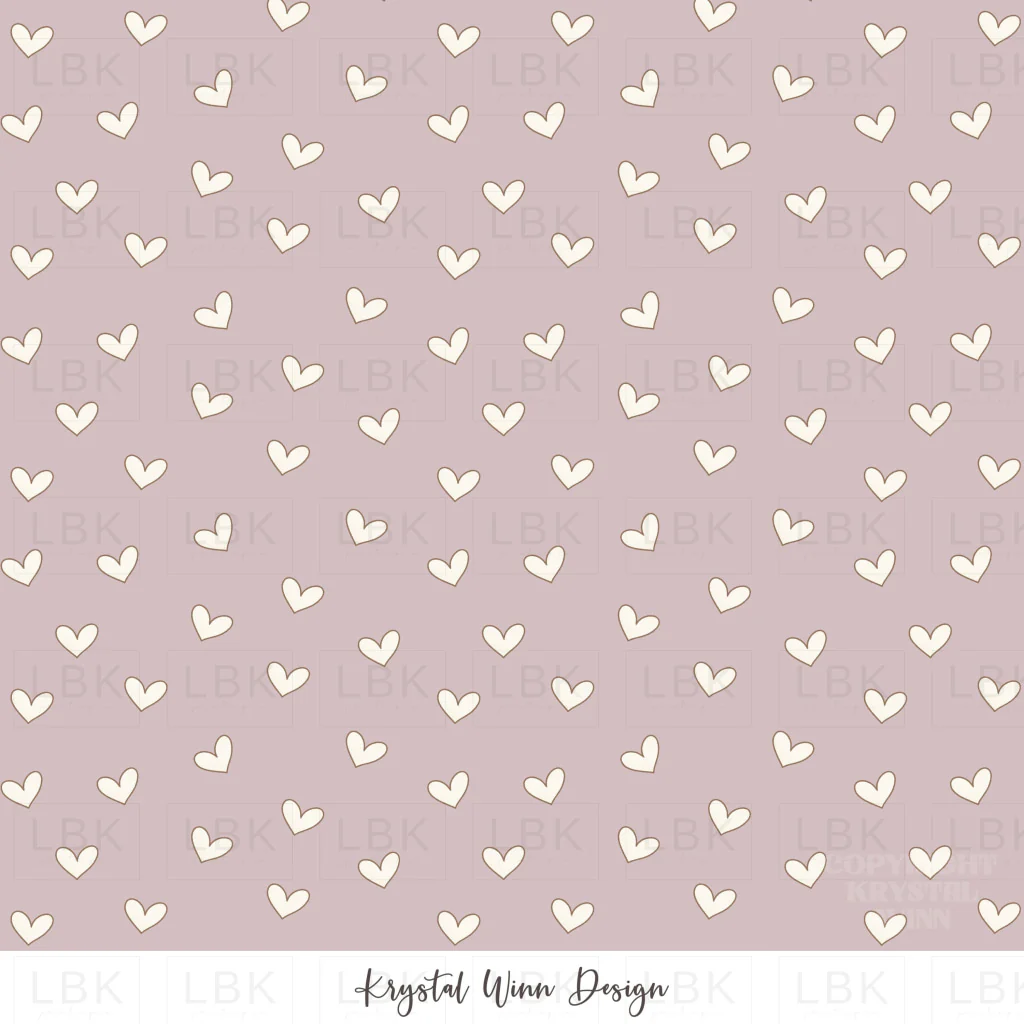 puppy love hearts Lavender