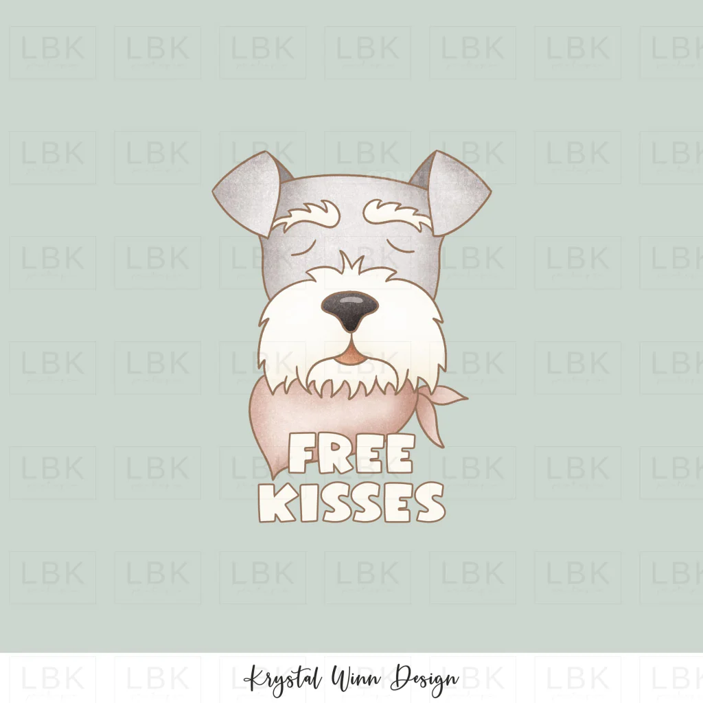 Puppy love Panel- Free Kisses