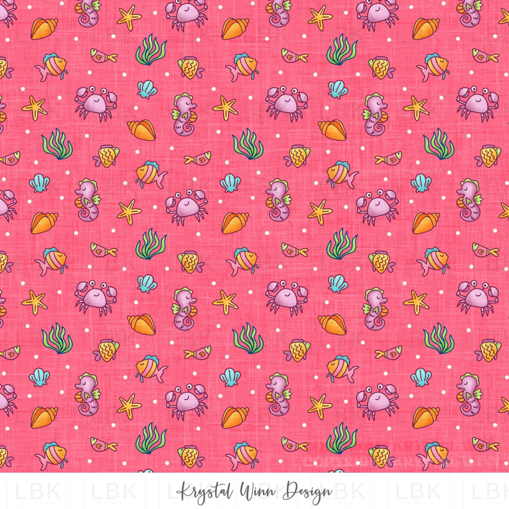Purrmaids and Pirates- Sea Friends Pink
